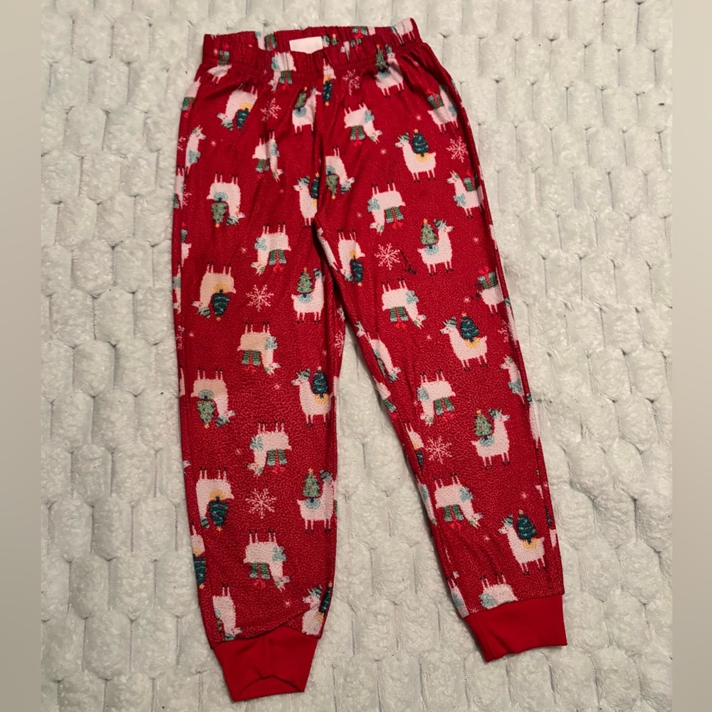 Wondershop Red Kids Pajama Bottoms with Holiday Llama Print -215